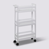 Desserte à roulettes 3 niveaux, blanc coton Colorama