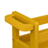 Desserte à roulettes 3 niveaux, jaune moutarde Colorama