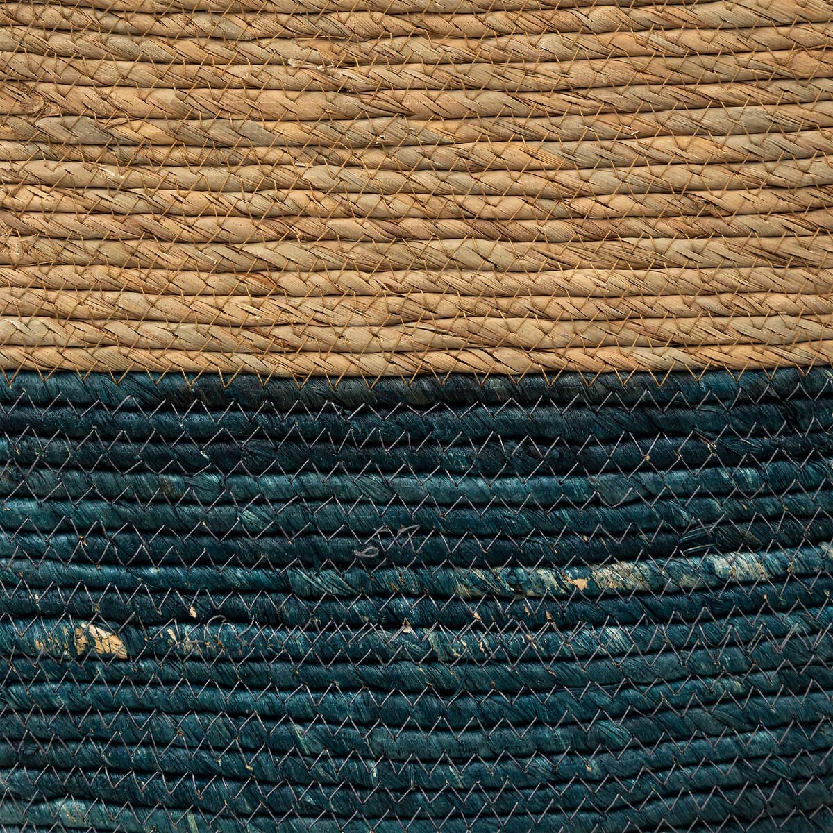 Panier paille 31x15 cm, bleu pétrole Mix'n modul