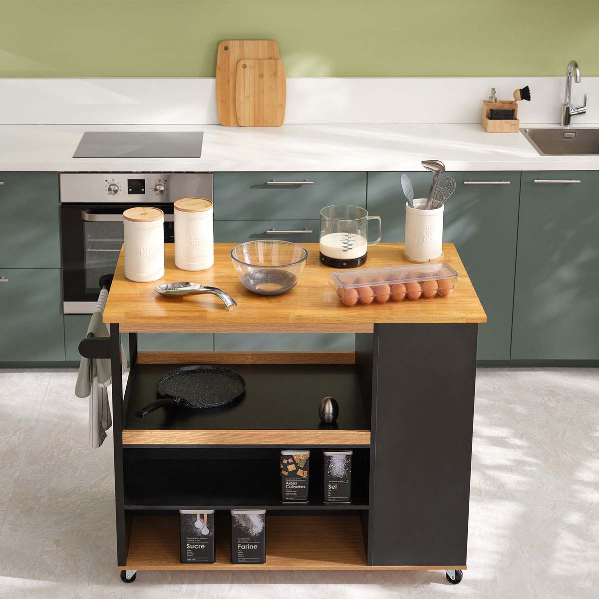 Boîte à farine, céramique blanc Naturéo