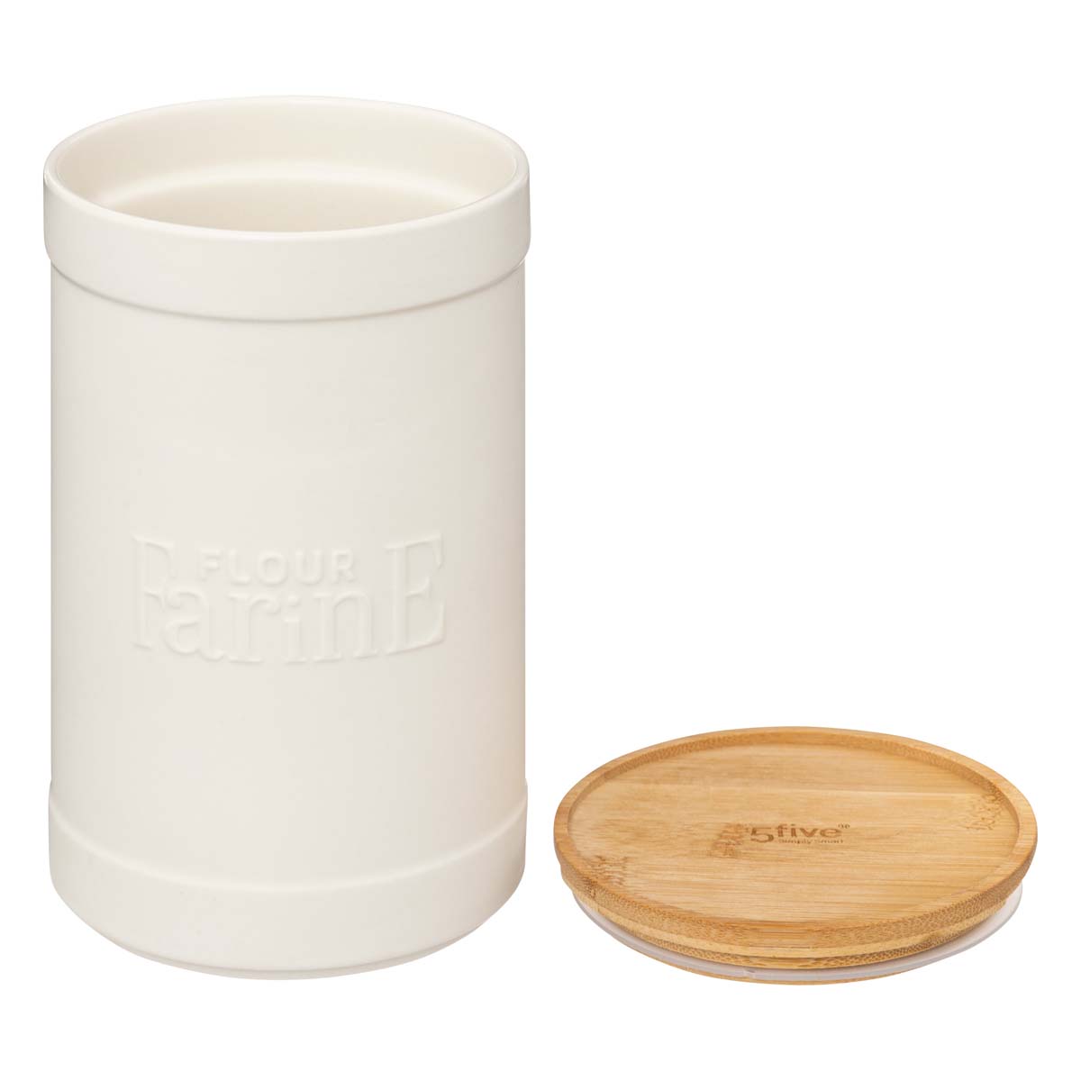 Boîte à farine, céramique blanc Naturéo