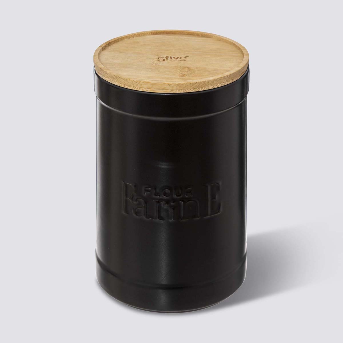 Boîte à farine, céramique noir Naturéo