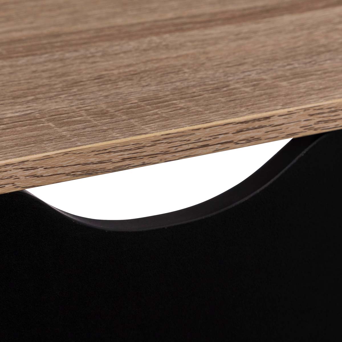 Meuble range-chaussures 3 tiroirs, noir/effet chêne Drawy