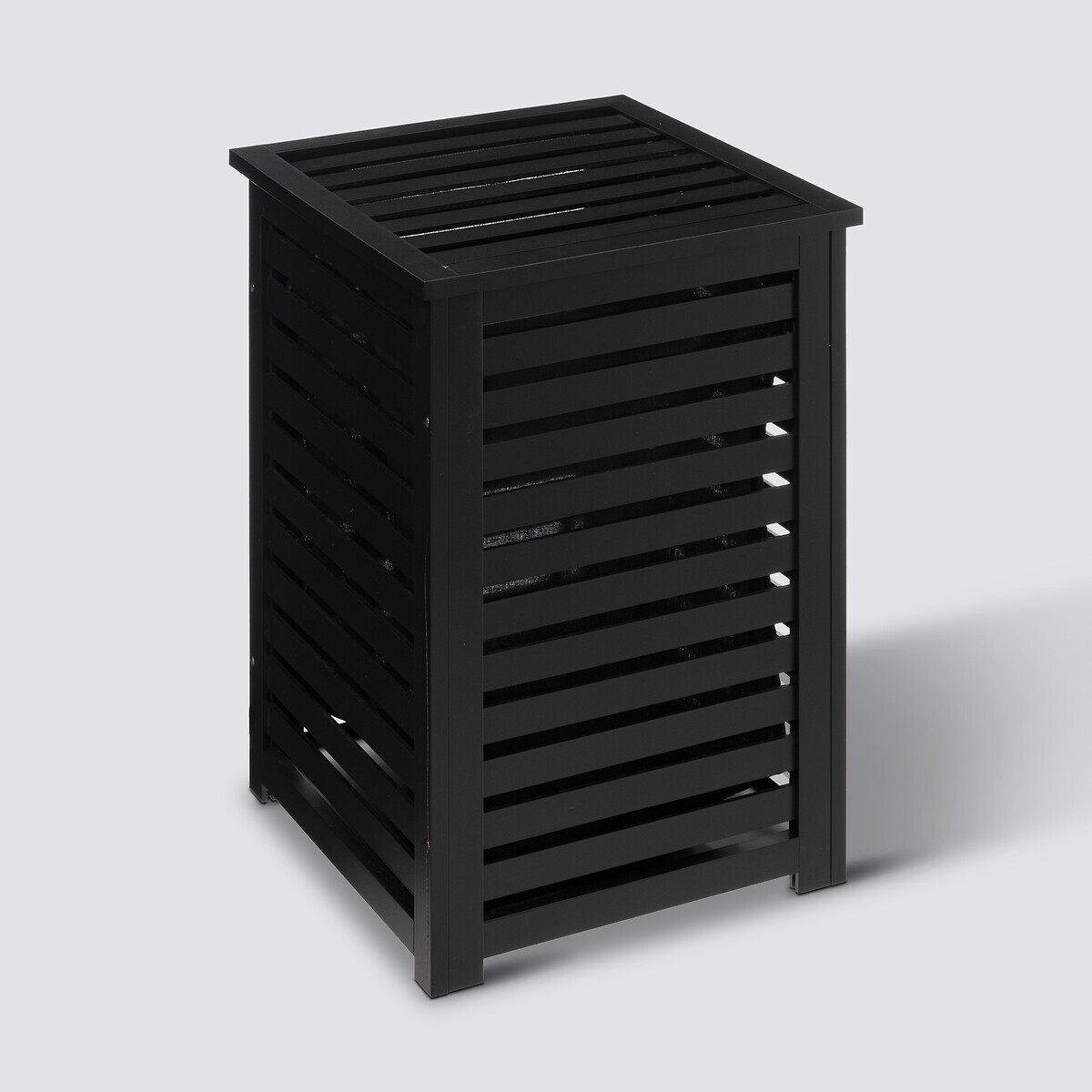 Panier à linge 65l, bambou noir Sicela