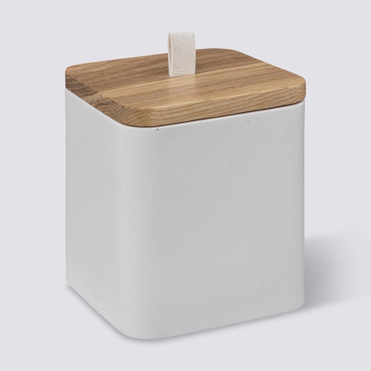 Pot à cotons résine, blanc Naturéo