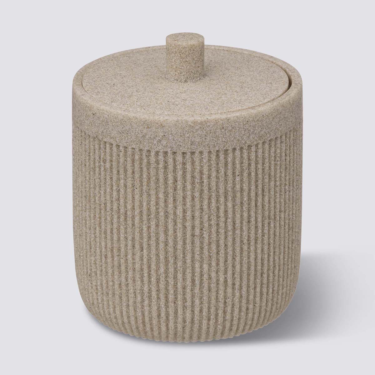 Pot à cotons, lin Onyx