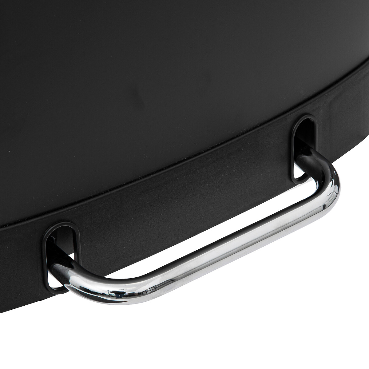 Poubelle rectangulaire à pédale métal 50l, noir Ariane