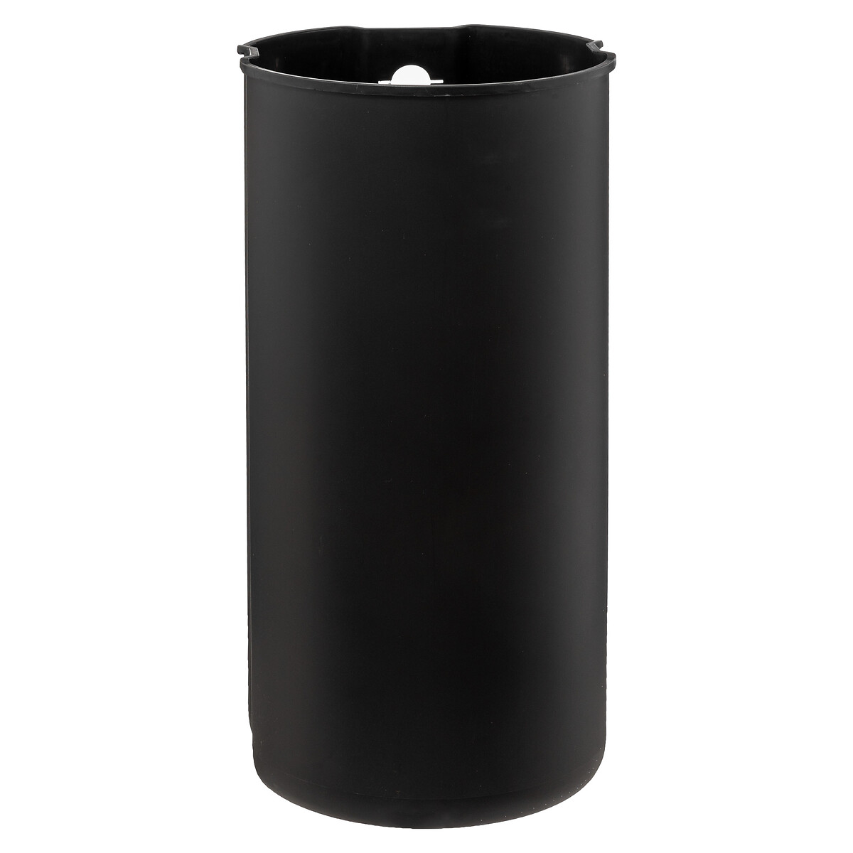 Poubelle ronde à pédale métal 30l, inox noir Delta