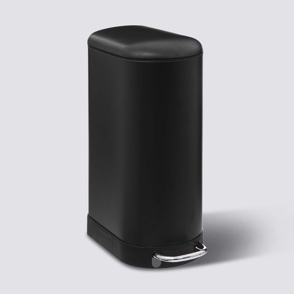 Poubelle à pédale métal 30l, noir ariane Ariane