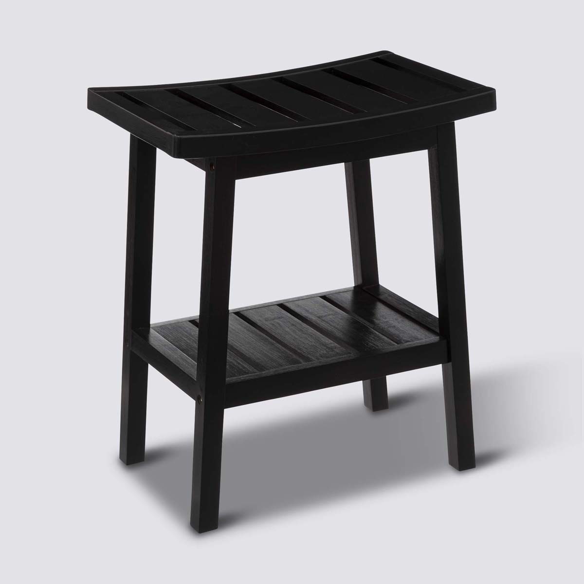 Tabouret banc, noir Bambou