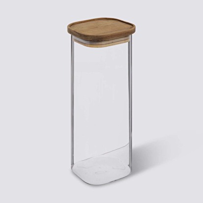 Bocal verre couvercle acacia 2l Hermet