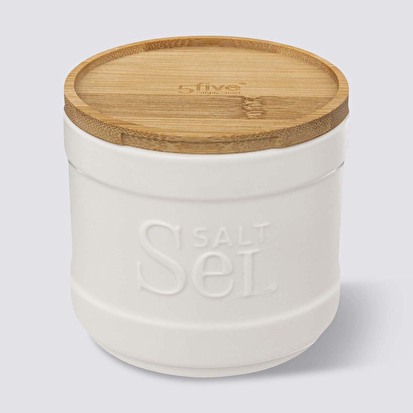 Boîte à sel, céramique blanc Naturéo