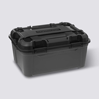 Boîte en plastique 120l, noir Bunker