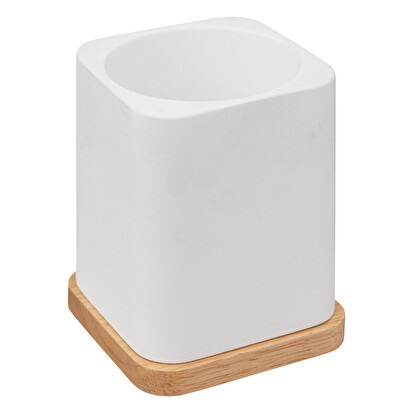 Brosse wc en résine, blanc Naturéo