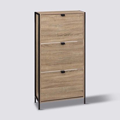 Meuble range-chaussures 3 tiroirs, effet chêne naturel Aliaj