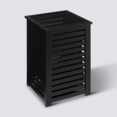 Panier à linge 65l, bambou noir Sicela