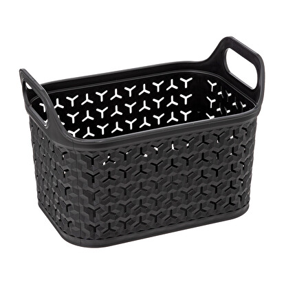 Panier ajouré plastique 4l, noir Ajura