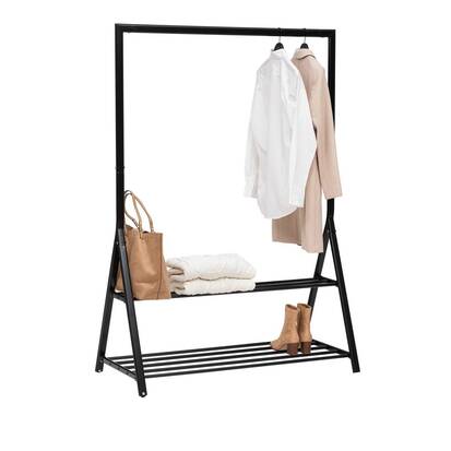 Portant à vêtements 2 niveaux métal Strongy