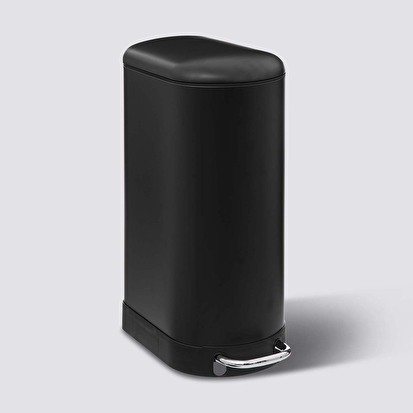 Poubelle à pédale métal 30l, noir ariane Ariane