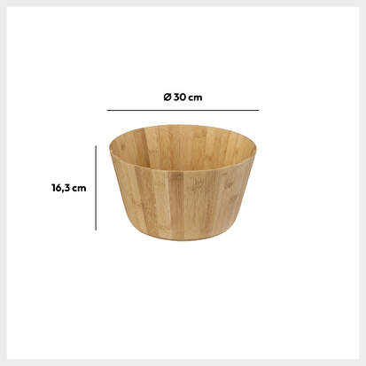 Saladier d30cm, bambou Bambou