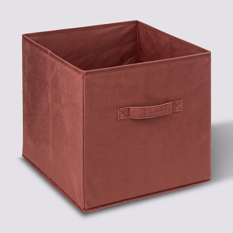 Panier velours 31x31 cm, terre de sienne Mix'n modul