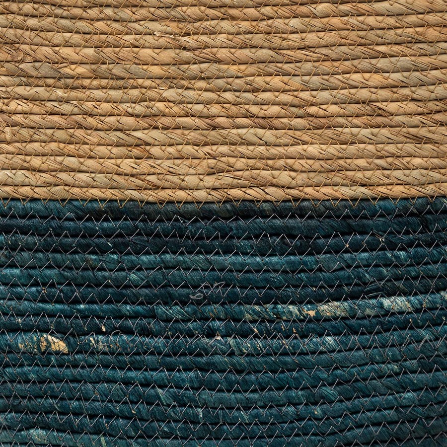 Panier paille 31x15 cm, bleu pétrole Mix'n modul