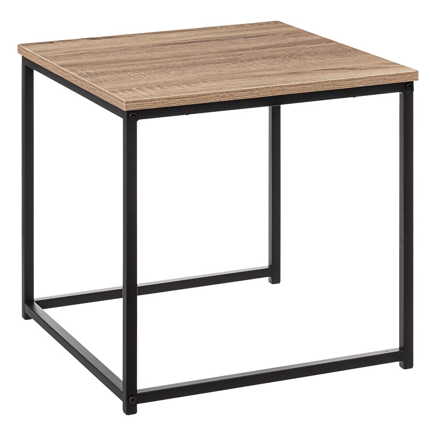 2 tables gigognes, effet chêne naturel Aliaj