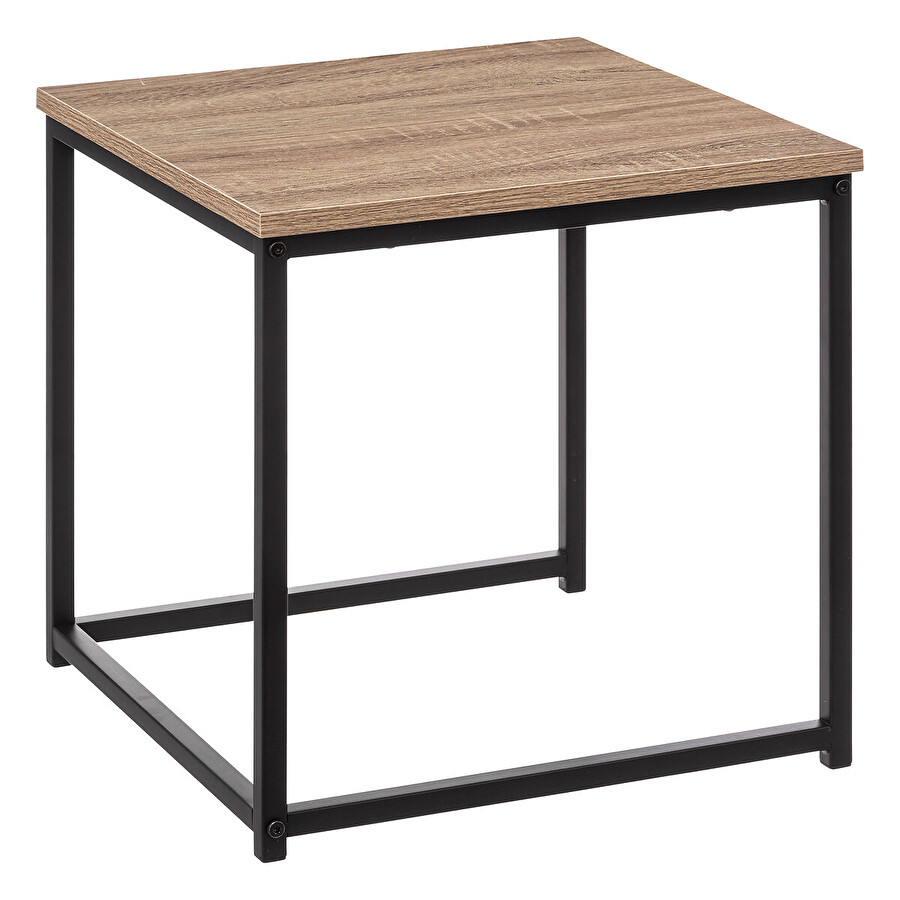 2 tables gigognes, effet chêne naturel Aliaj