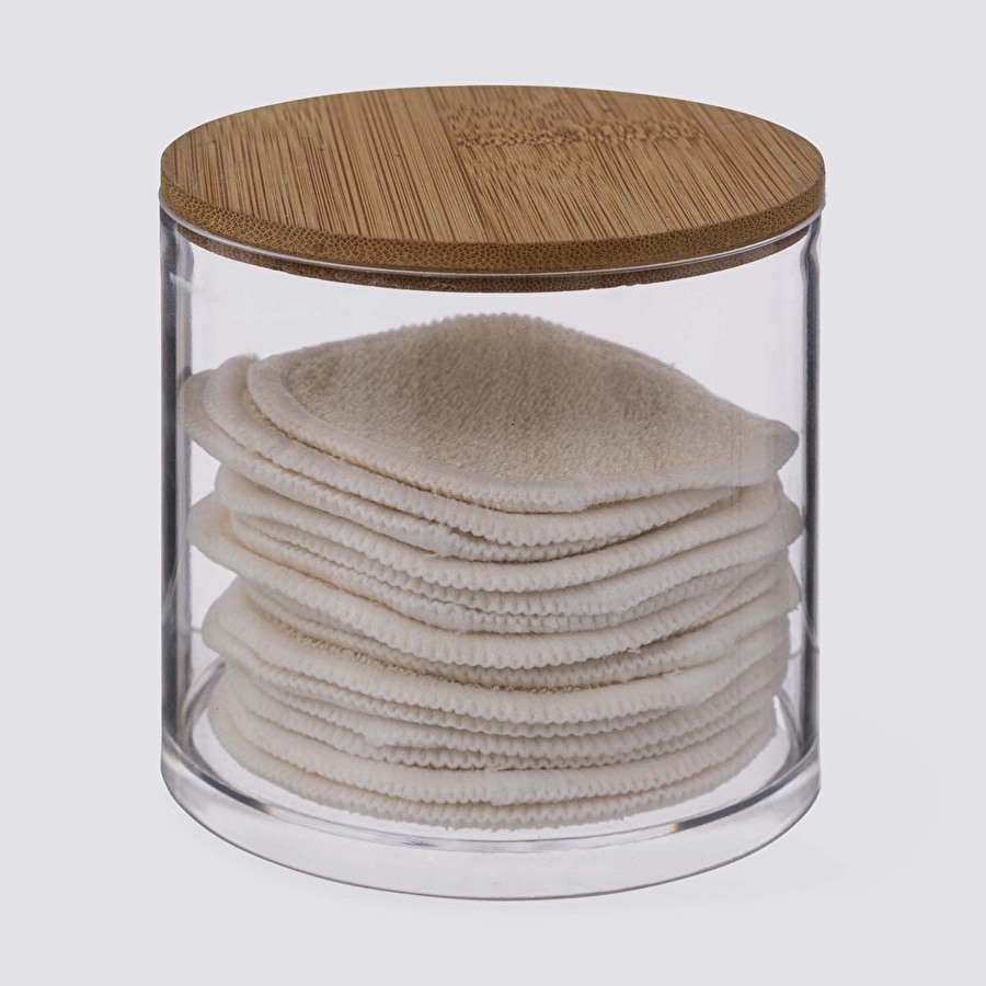 Boîte à cotons lavables Selena bambou