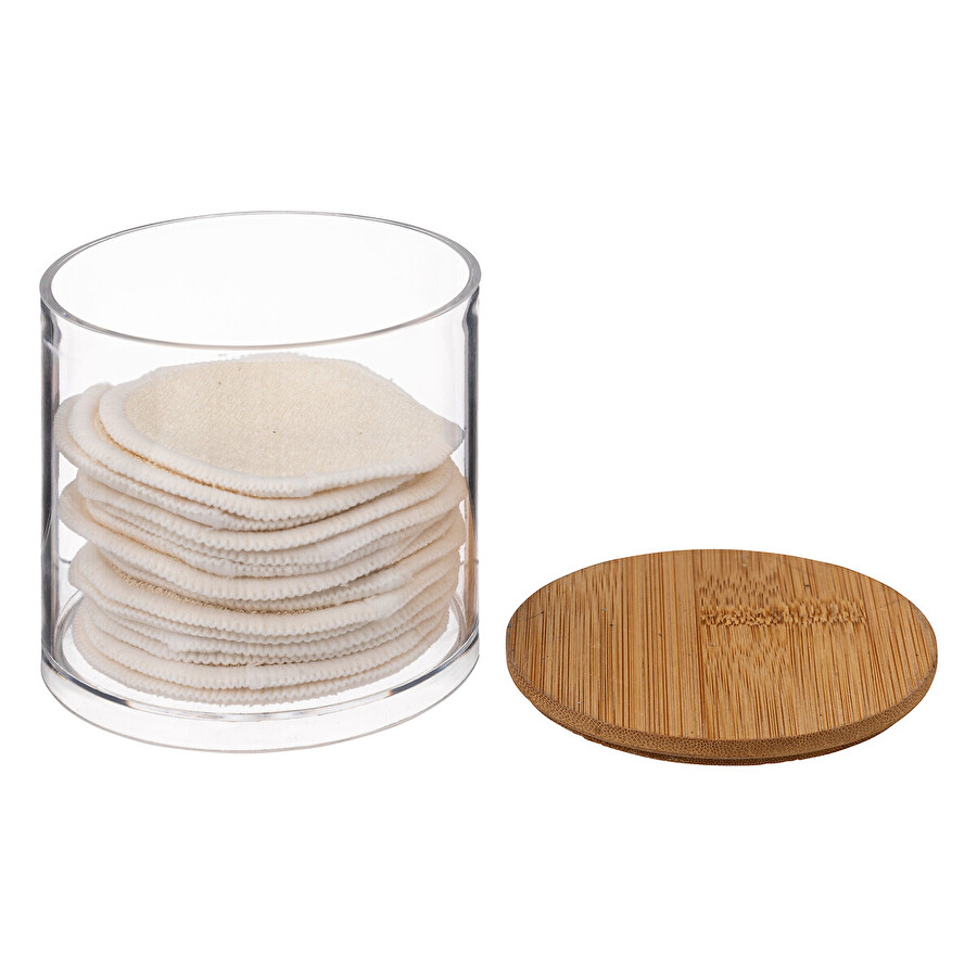 Boîte à cotons lavables Selena bambou