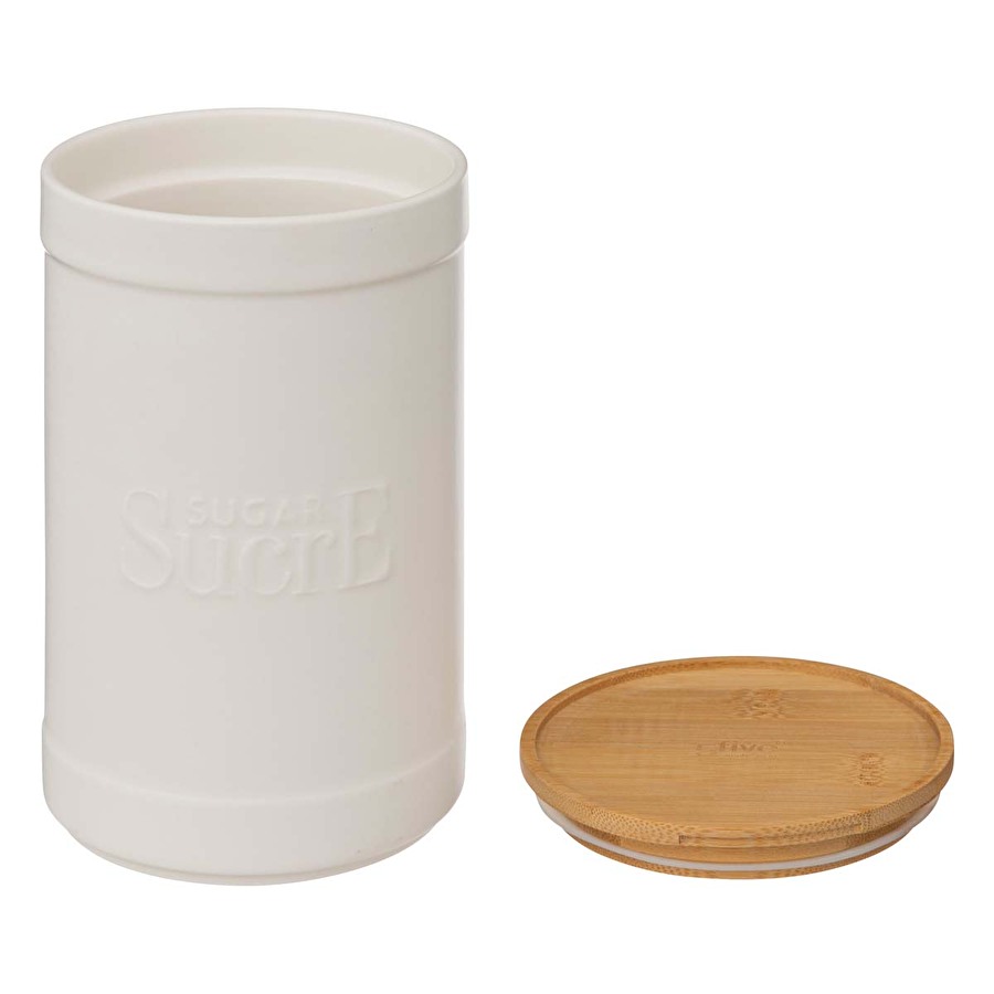 Boîte à sucre, céramique blanc Naturéo