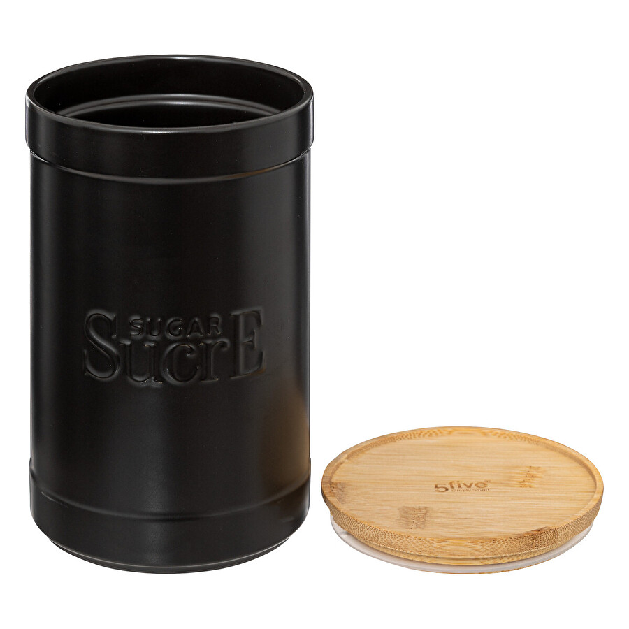 Boîte à sucre, céramique noir Naturéo