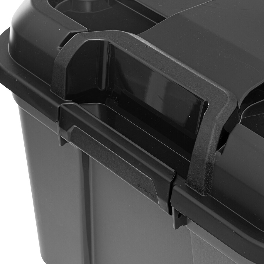 Boîte en plastique 120l, noir Bunker