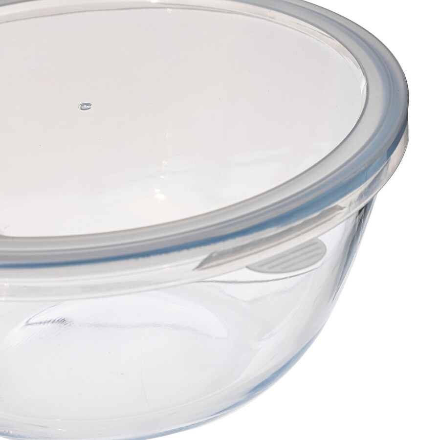 Bol à mixer 23cm avec couvercle, verre 