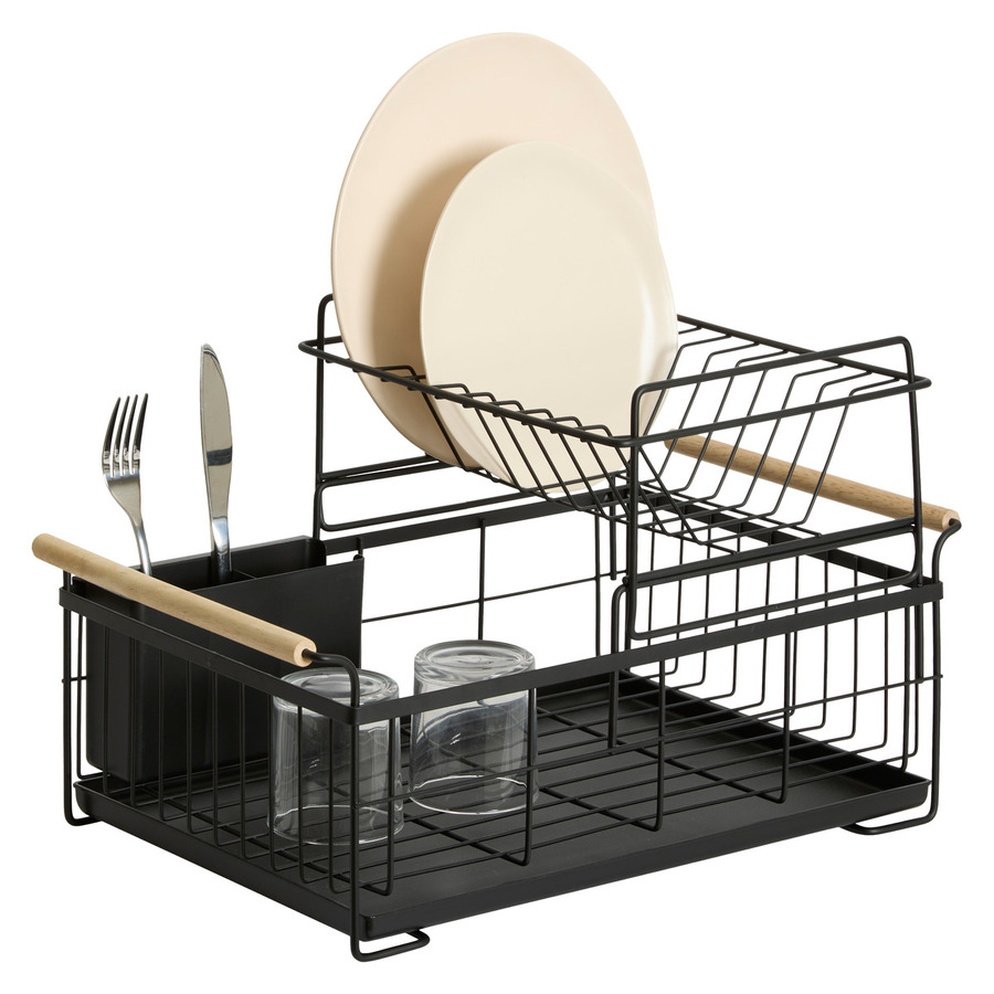 Égouttoir 2 niveaux en métal Blackwood