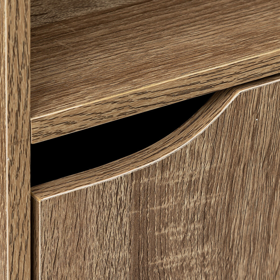 Étagère 2 cases 1 porte, effet chêne naturel Mix'n door