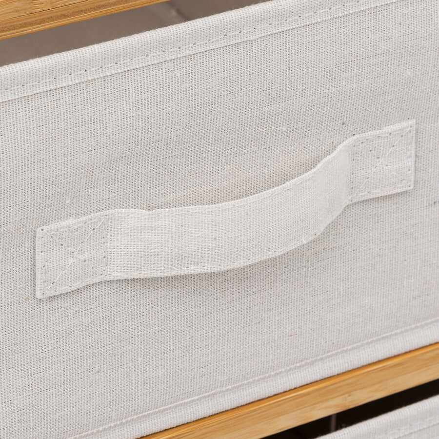 Meuble étagère avec 6 paniers, bambou Tidy box