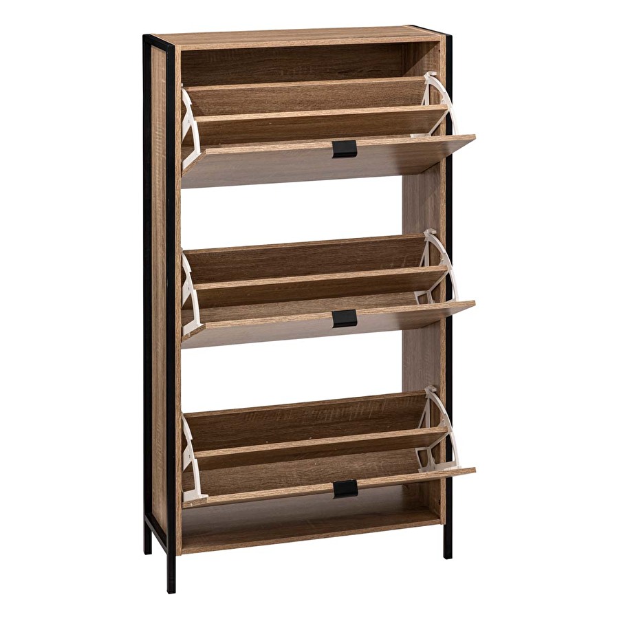 Meuble range-chaussures 3 tiroirs, effet chêne naturel Aliaj