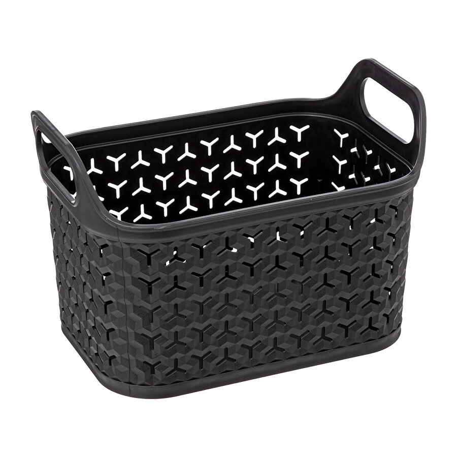 Panier ajouré plastique 4l, noir Ajura