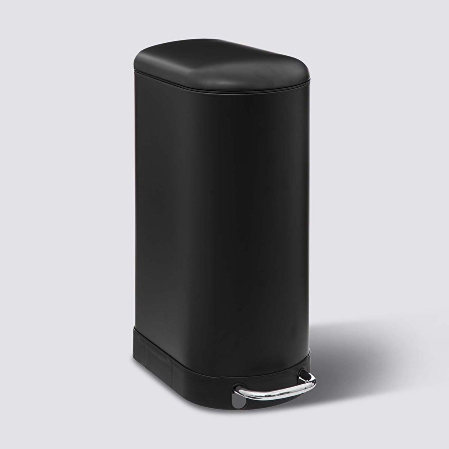Poubelle à pédale métal 30l, noir ariane Ariane