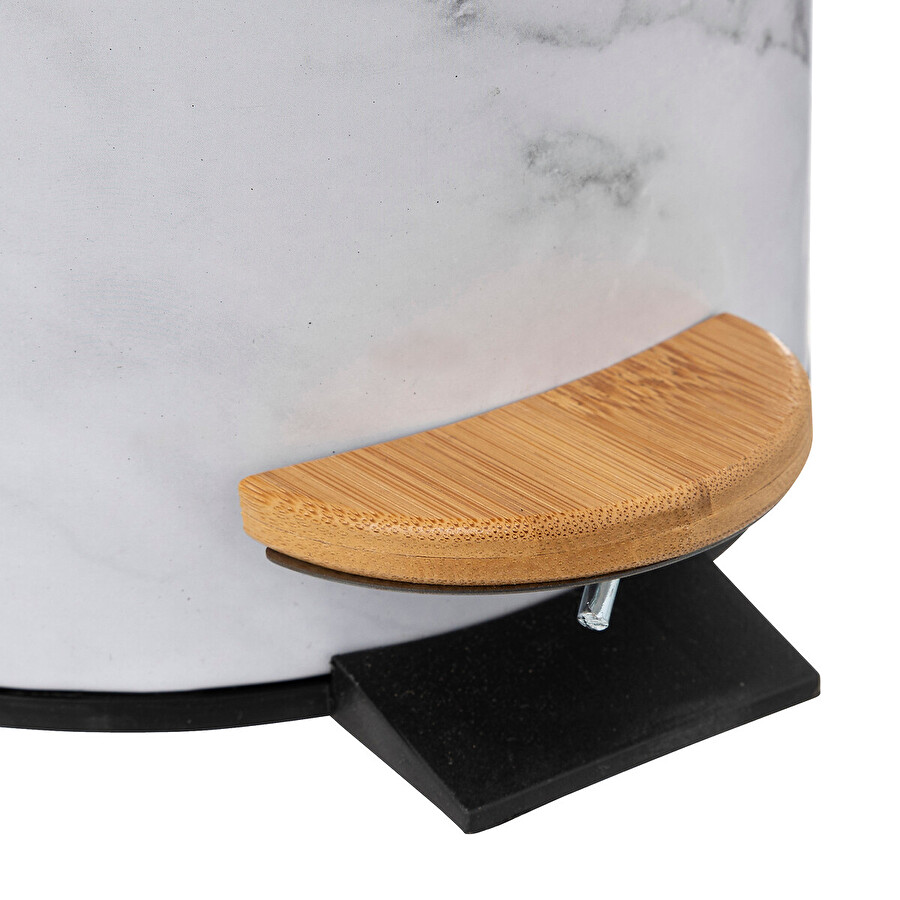 Poubelle soft close métal 3l, blanc Lea