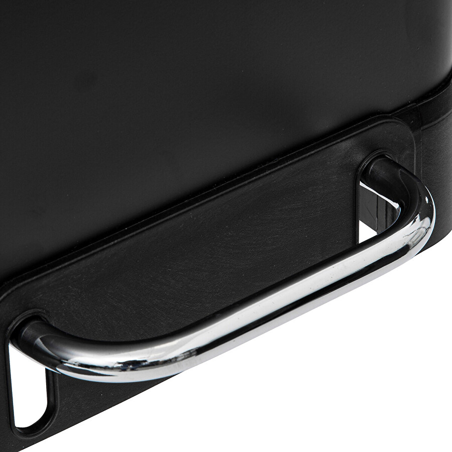 Poubelle de tri sélectif à pédales métal 2x30l, noir Ariane