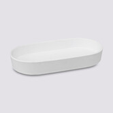 Plateau en grès, blanc coton Colorama