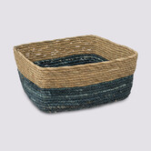 Panier paille 31x15 cm, bleu pétrole Mix'n modul