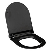 Abattant wc ultra fin, noir 