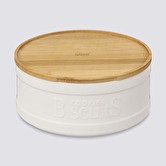 Boîte biscuits, céramique blanc Naturéo