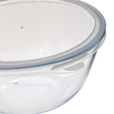 Bol à mixer 23cm avec couvercle, verre 