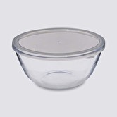 Bol à mixer 27cm avec couvercle, verre 