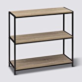 Console 3 niveaux, effet chêne naturel Aliaj