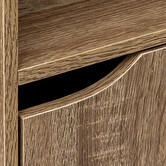 Étagère 2 cases 1 porte, effet chêne naturel Mix'n door